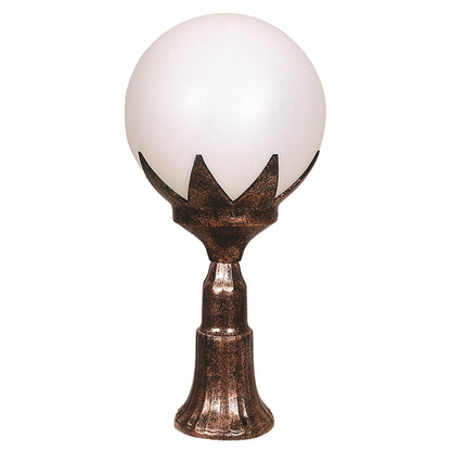 Aplique De Pared Para Exterior, Abs , Marrón, 25x25x55, Casquillo E 27 Max 60 W