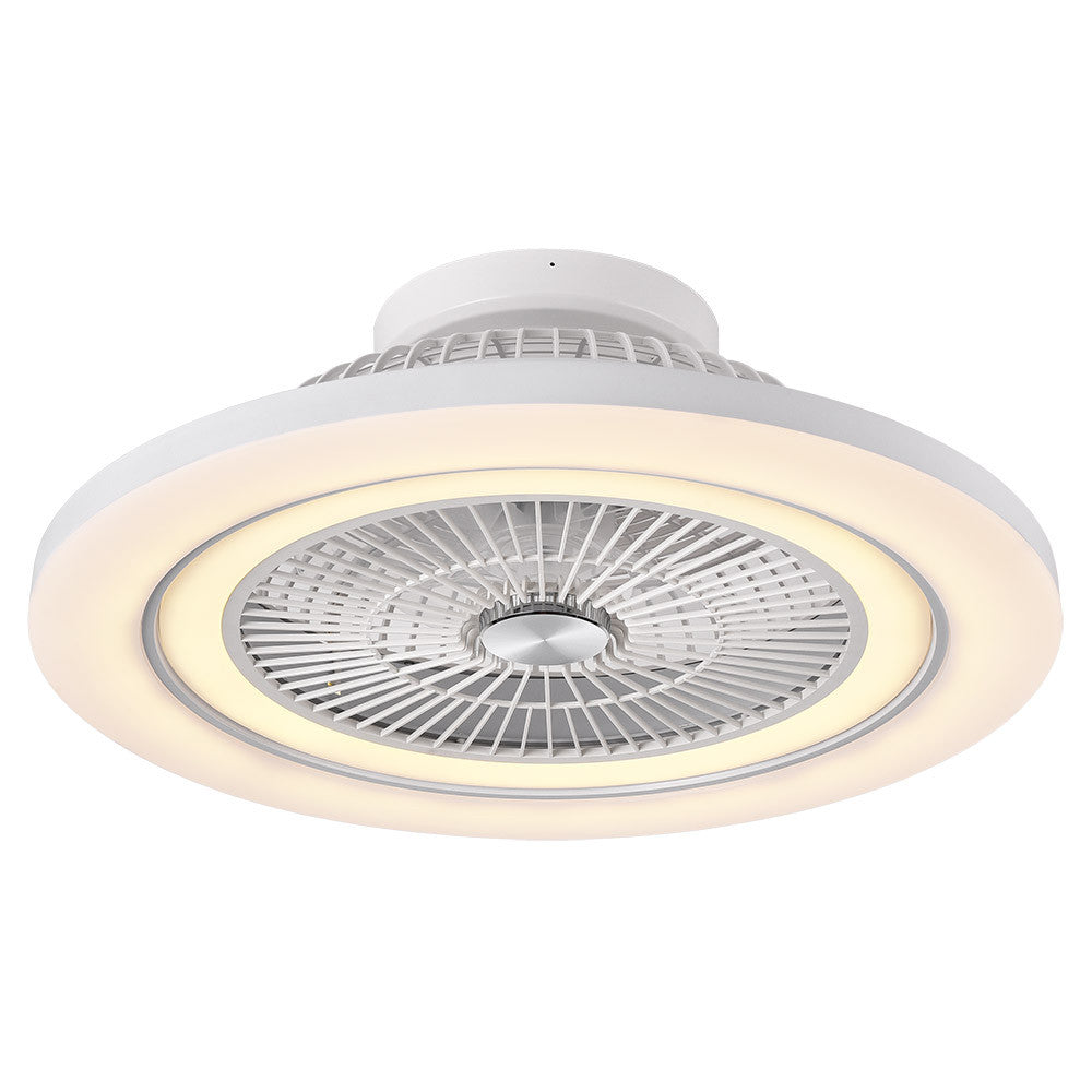 Ventilador 72w Dc Mato Blanco 5 Aspas Transp. 22x58x58cm 6vel. 3 Colores C/remoto, Mem., Timer, Reg. Intensidad 6120lm_2