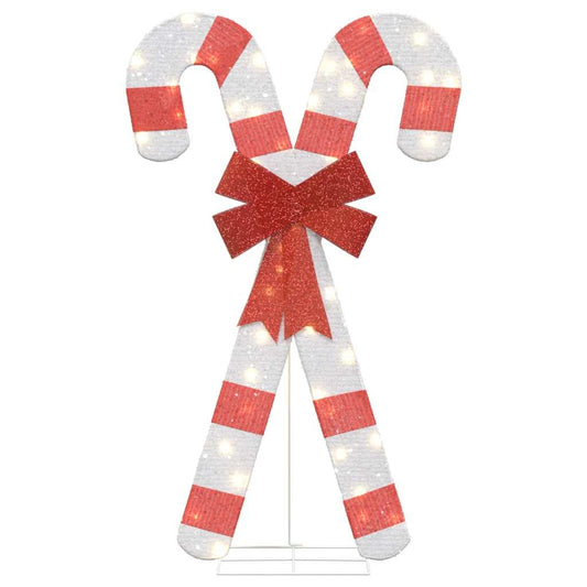 Vidaxl Decoración Navideña Bastón De Caramelo 50 Leds Blanco Cálido_0