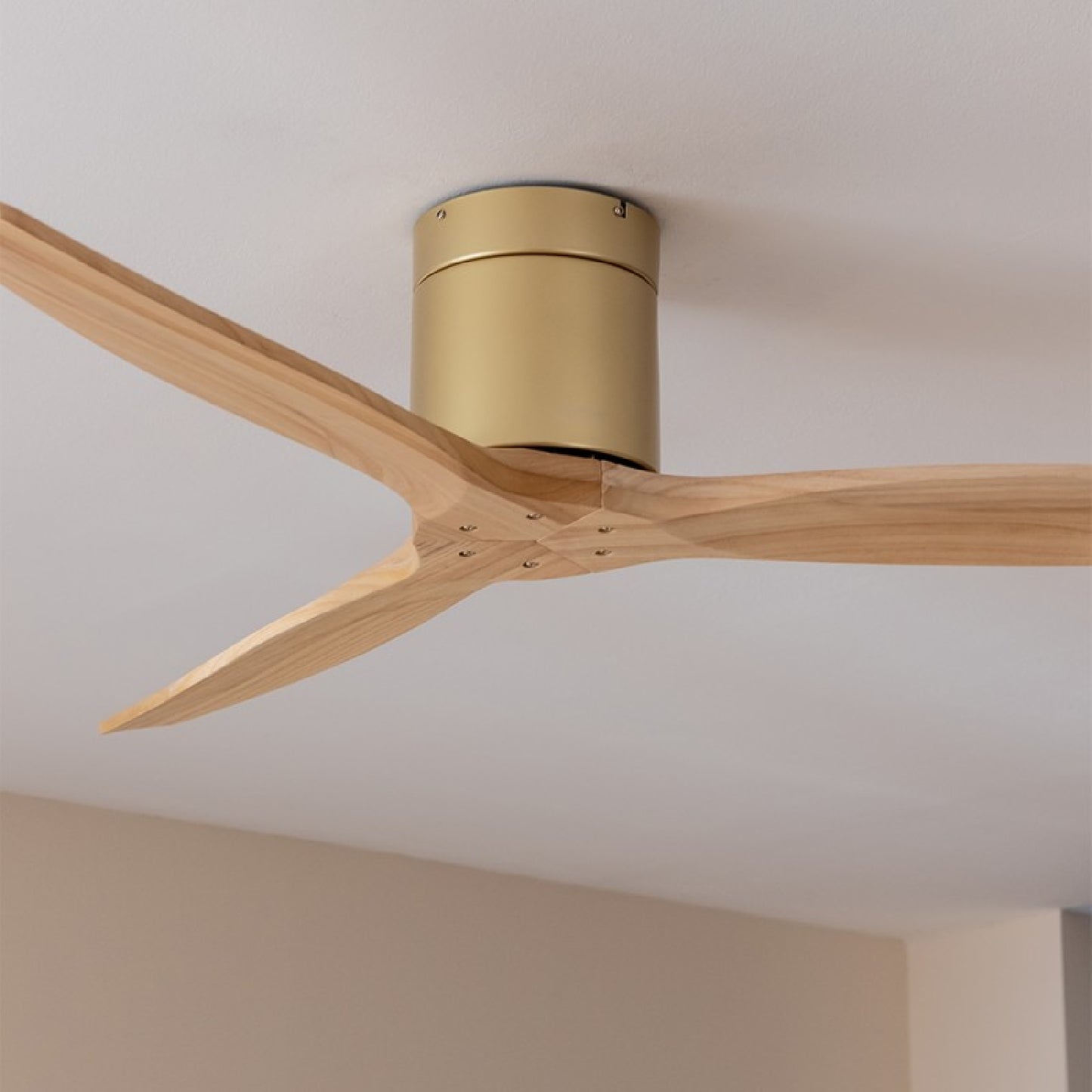 Cecotec Ventilador De Techo Sin Luz Energysilence Aero 5500 Aqua Goldwhitewood Connected_1
