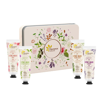 Cuarteto De Crema De Manos Eco En Su Cofrecito Beige Fleurance Nature 4x30ml_0