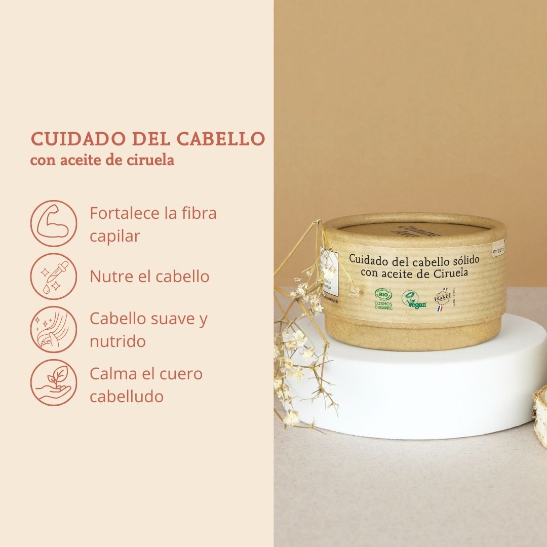 Cuidado Del Cabello Sólido Con Aceite De Ciruela - Melocotón Y Vainilla_5