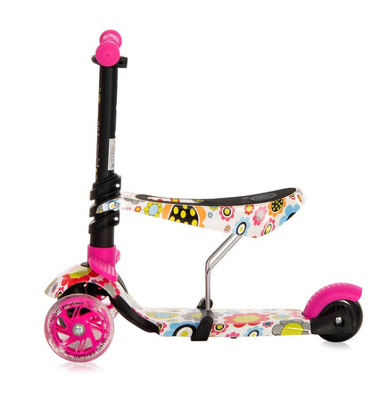Patinete Infantil Con Asiento Y Respaldo Smart Plus Pink Flowers_4