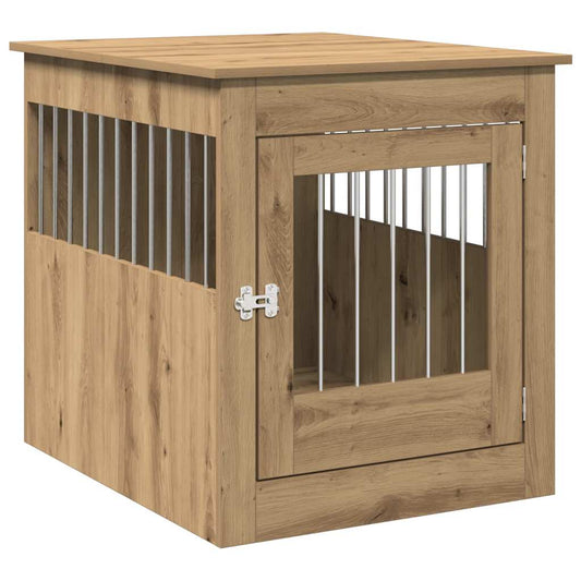 Jaula Para Perros Mueble Madera Contrachapada Roble Artesanal_0