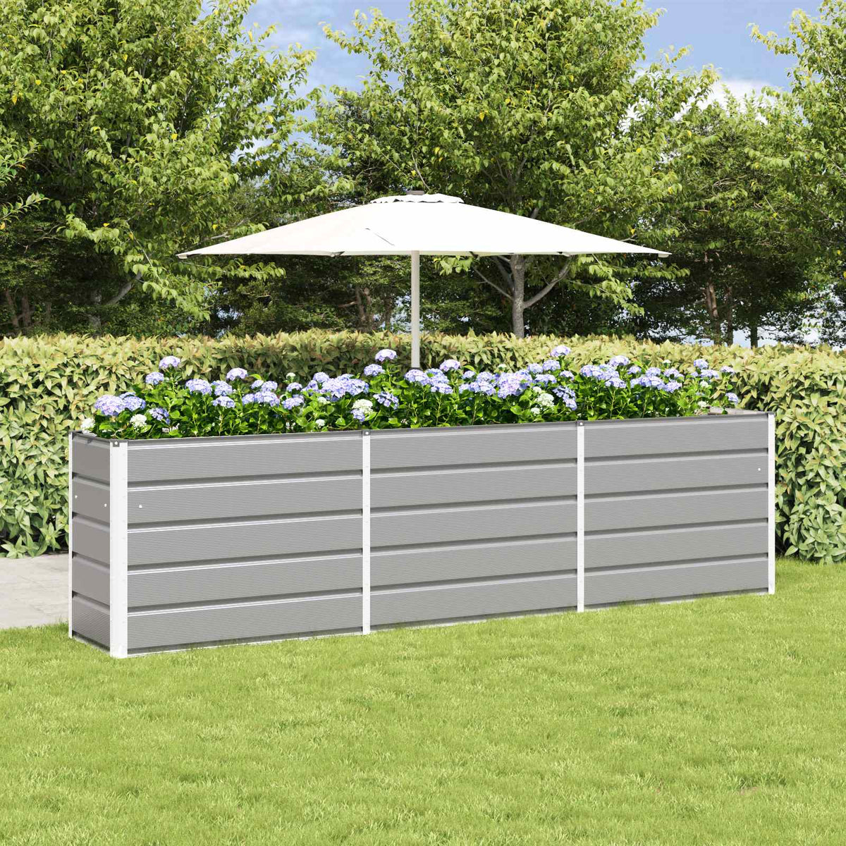 Jardinera Gris Claro 290 X 50 X 75 Cm Acero Galvanizado_1