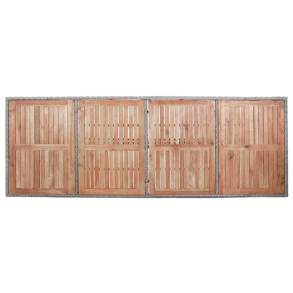 Vidaxl Set De Comedor De Jardín 9 Pzas Y Cojines Ratán Sintético Gris_4