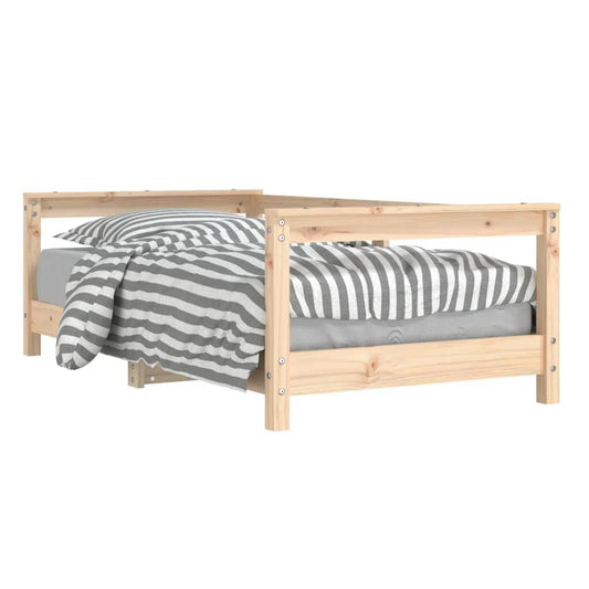 Vidaxl Estructura De Cama Para Niños Madera Maciza De Pino 70x140 Cm_0