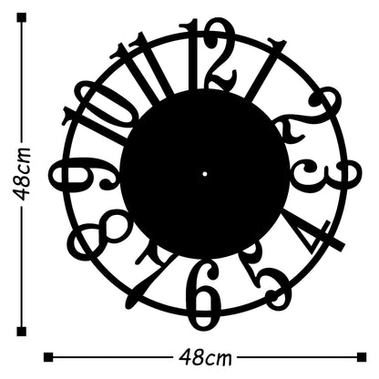Reloj De Pared Circular Metal Estilo Números_1
