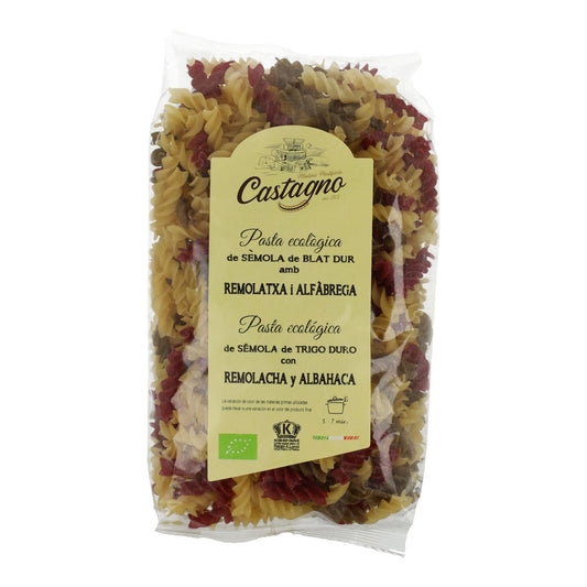 Espirais Tricolores com Beterraba e Manjericão ECO Castagno 500 g