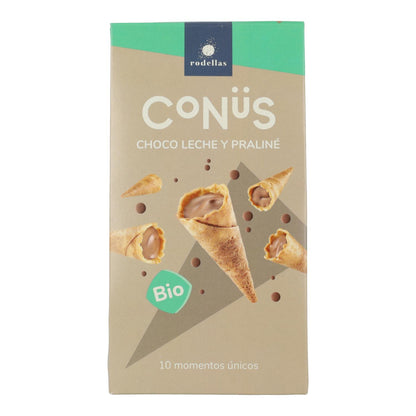 Rodellas Chocolate de Leite Biológico e Cones de Praliné 70 g 