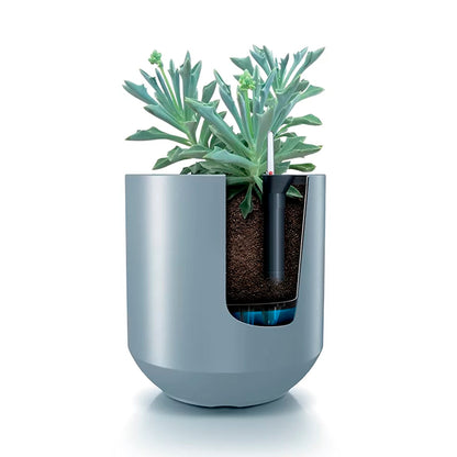 Maceta Heos 46l., Con Depósito, Dimensiones (mm) 390x390x440, Color Gris Claro_5