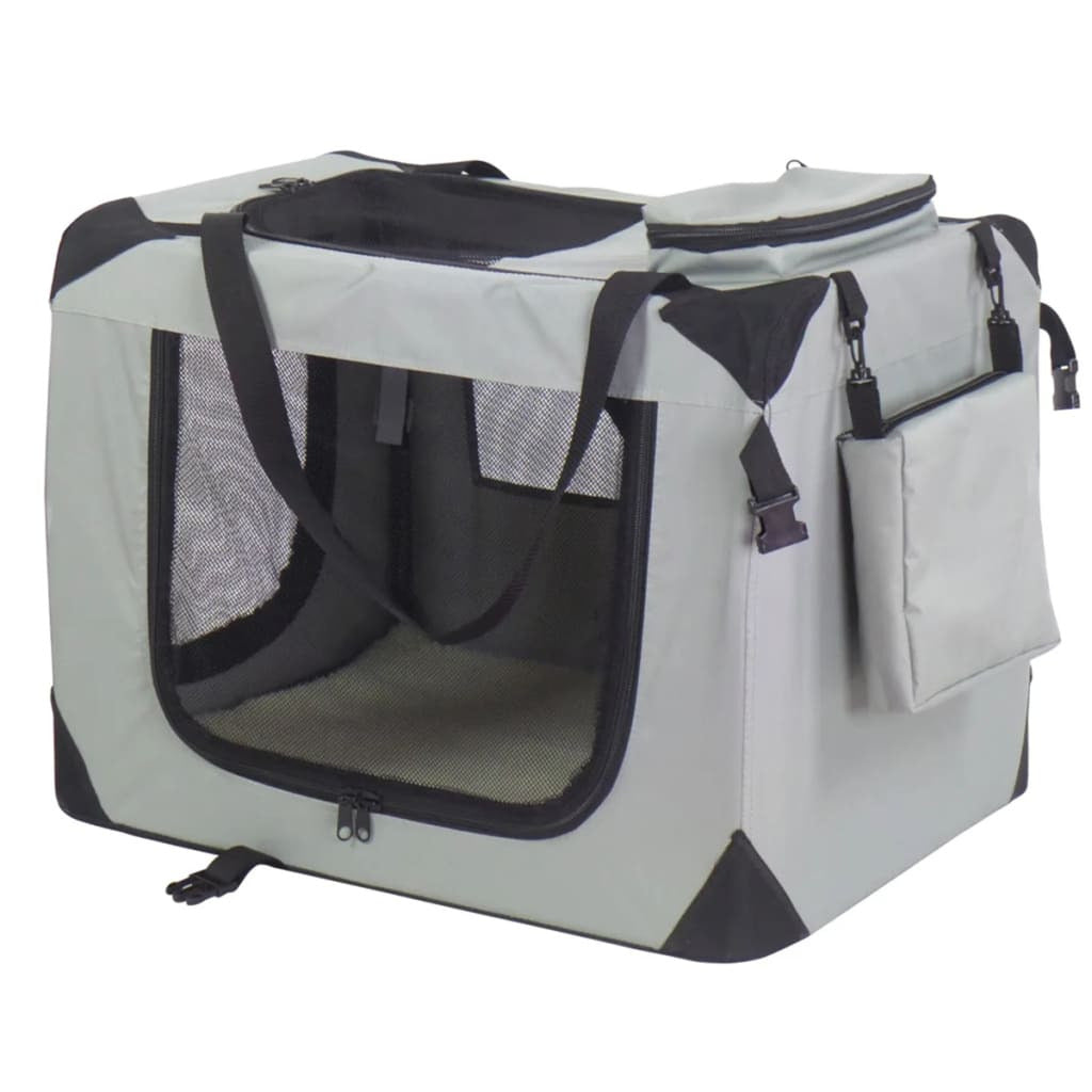 @pet Transportín Para Perros Nylon Gris 90x61x65 Cm 11074_1