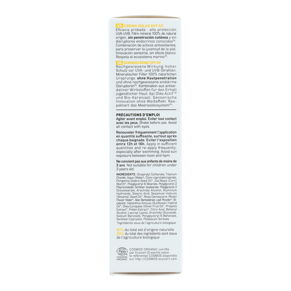 Protetor Solar Facial FPS 50 Acorelle 50ml