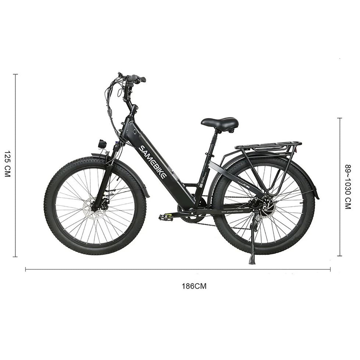 Bicicleta Eléctrica De Paseo Rs-a01 750w-48v-14ah (672wh) - Fatbike 26x3.0 Color Blanco_2