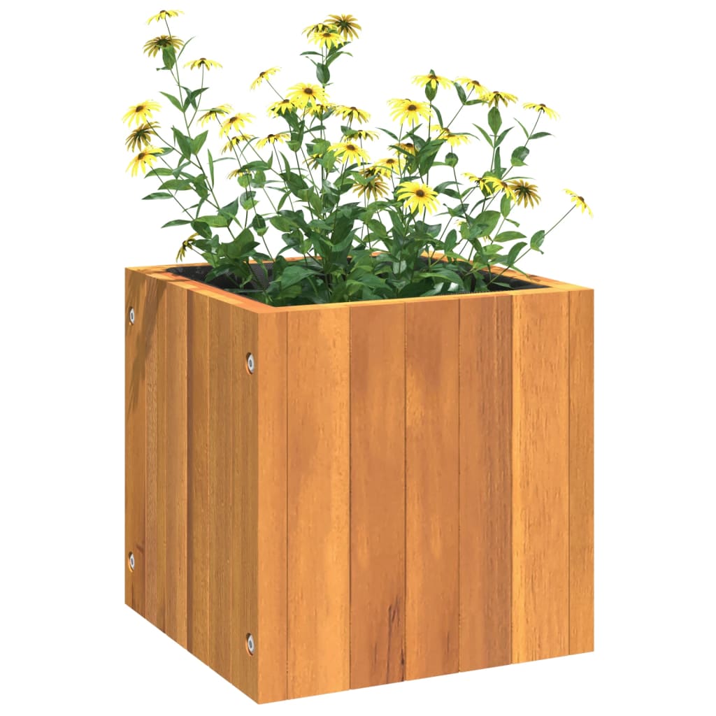 Jardinera De Madera Maciza De Acacia 25x25x25 Cm_3