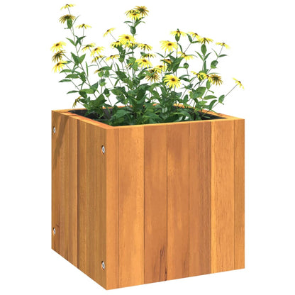 Jardinera De Madera Maciza De Acacia 25x25x25 Cm_3