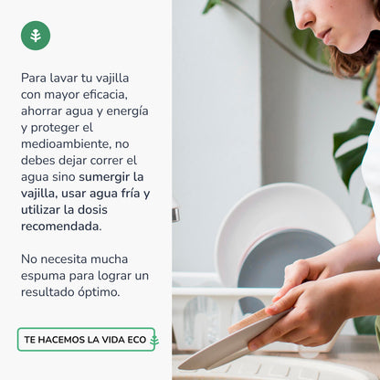 Pack de 3xPlaneta Huerto ECO Chá Verde Máquina de Lavar Louça Manual 750ml