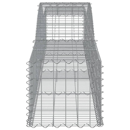 Cestas De Gaviones 25 Uds Forma De Arco Hierro 400x50x40/60 Cm_4