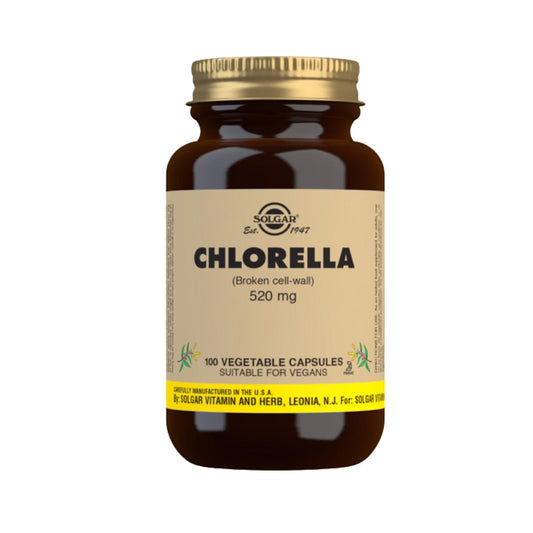 Chlorella (Parede Celular Quebrada), 100 cápsulas de 520 mg