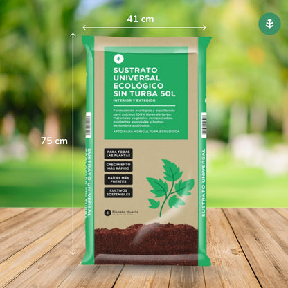 Substrato Universal Sem Turfa ECO Planeta Huerto 50 L