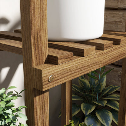 Outsunny Estantería Para Plantas De 5 Niveles 86x30x102 Cm Carbonizado_3