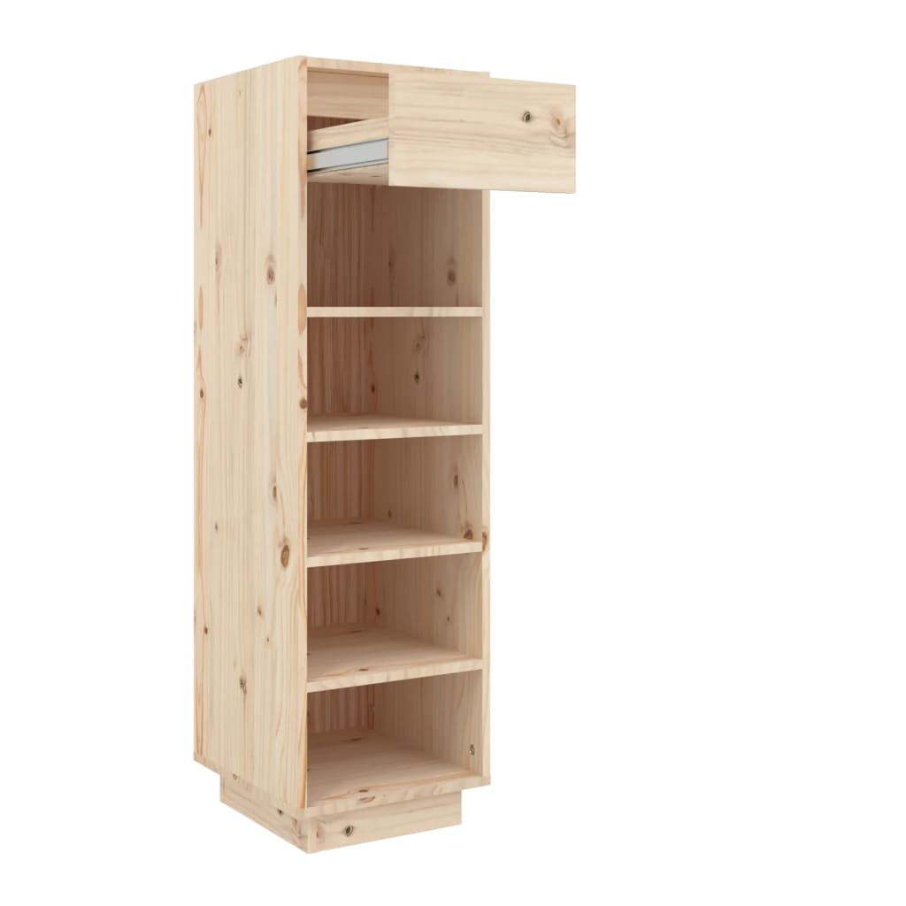 Armario Zapatero De Madera Maciza De Pino 30x34x105 Cm / Vetonek_2