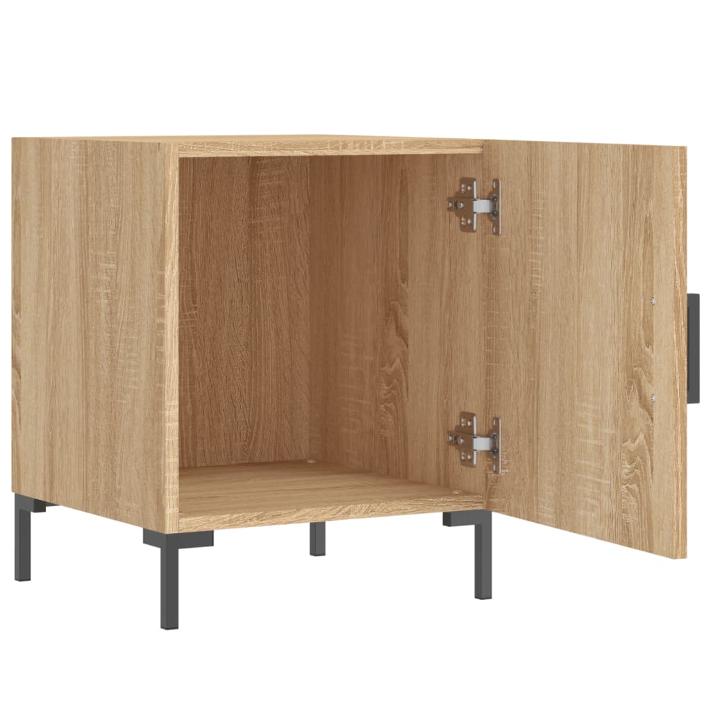 Mesita De Noche Madera De Ingeniería Roble Sonoma 40x40x50 Cm_1