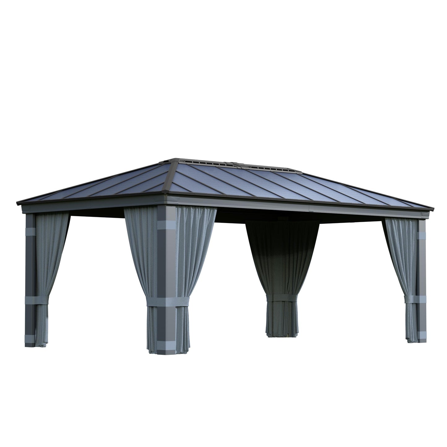 Conjunto de cortinas para gazebo Dallas 360x611 cm 