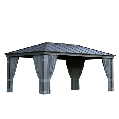 Conjunto de cortinas para gazebo Dallas 360x611 cm 
