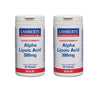 Embalagem 2x Ácido Alfa Lipóico 300 mg Lamberts, 90 comprimidos