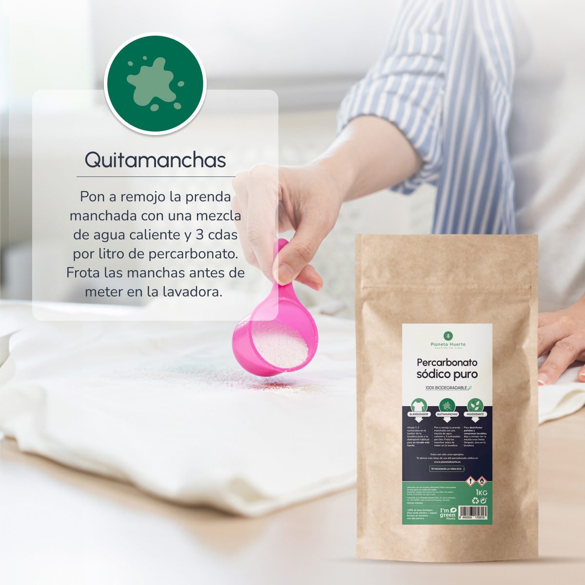 Embalagem 6x Percarbonato de Sódio Planeta Huerto 1 Kg