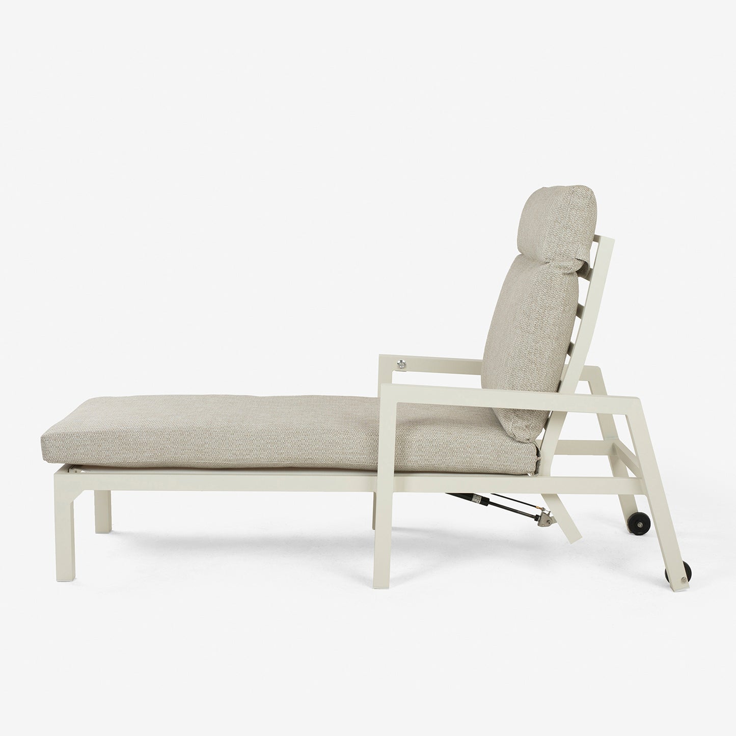 Pack 2 Tumbonas Reclinable, Con Cojín, Aluminio, Color Blanco, 220x68x99 Cm_3