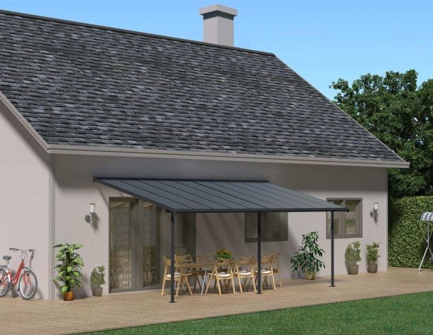 Pérgola anexa Capri 299x619 cm cinzento Canopia da Palram