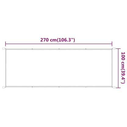 Vidaxl Toldo Vertical Blanco 100x270 Cm Tela Oxford_2