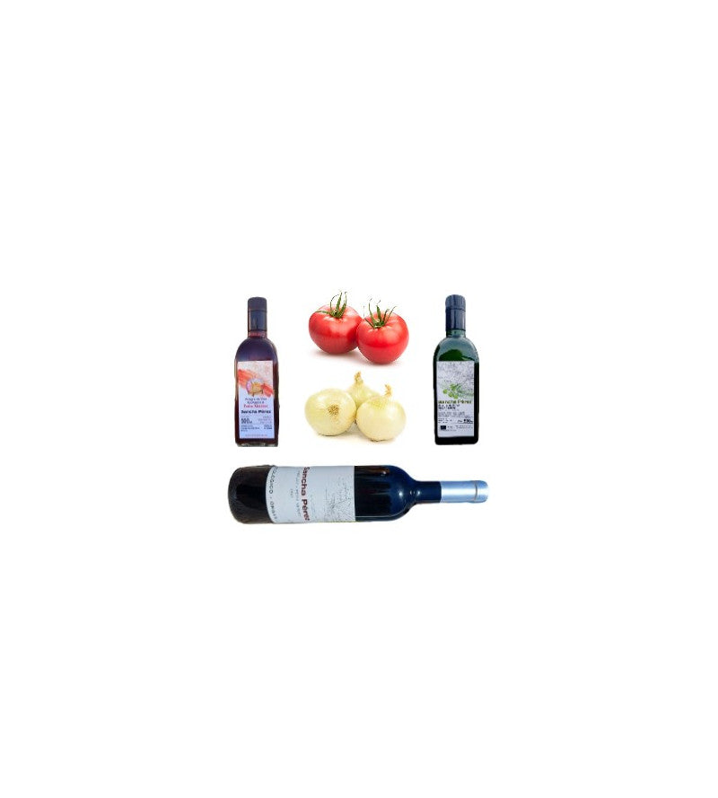 Estuche Ensalada De Tomate  + Vino Y Aceite Ecoógicos. De Conil_0