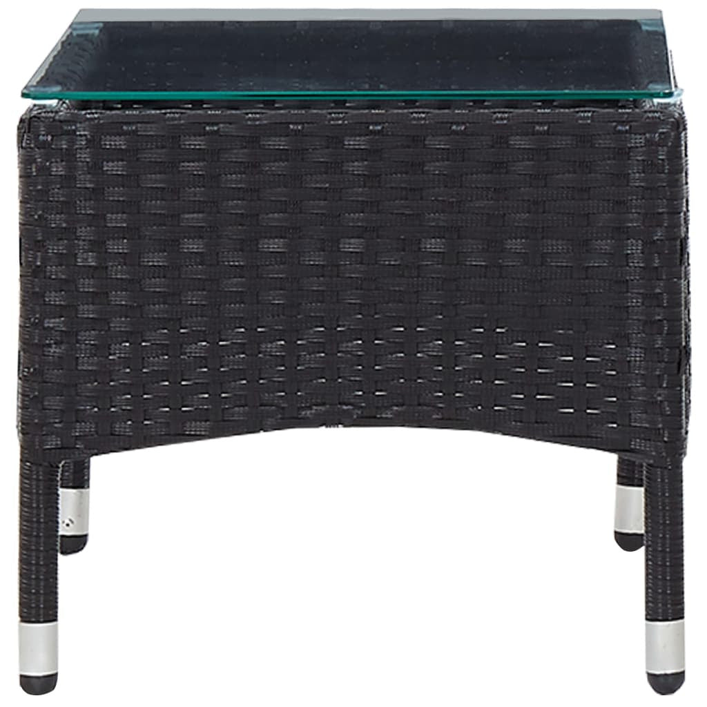Vidaxl Set Muebles De Jardín 2 Piezas Con Cojín Ratán Sintético Negro_3