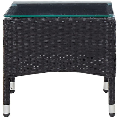 Vidaxl Set Muebles De Jardín 2 Piezas Con Cojín Ratán Sintético Negro_3