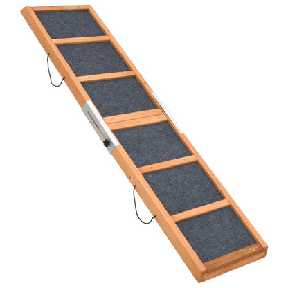 Rampa Para Perros Madera Maciza De Abeto Gris 120x30 Cm_3