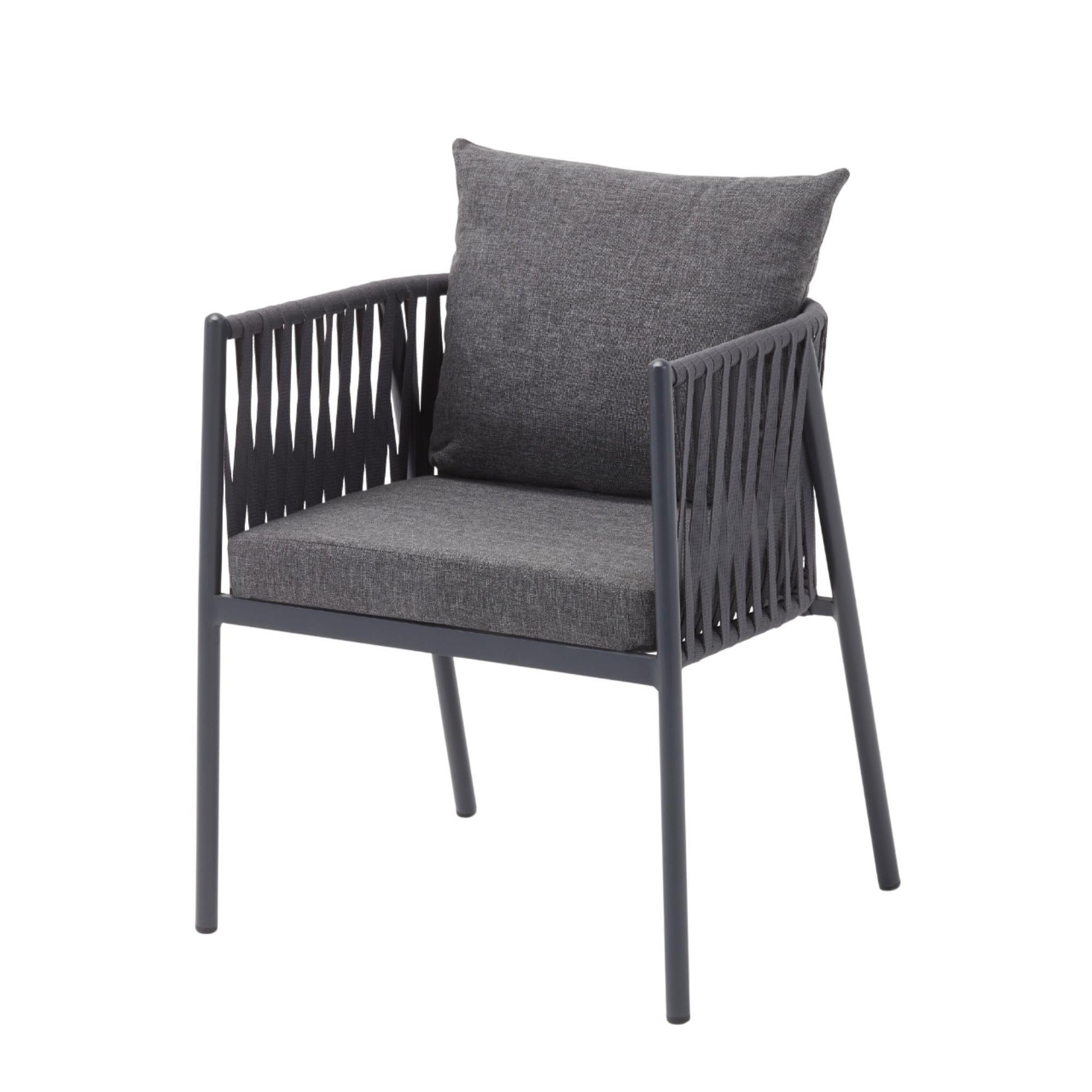 Silla Macka Antracita Para Exterior - Estilo Contemporáneo 65x65x140cm - Well Home_0