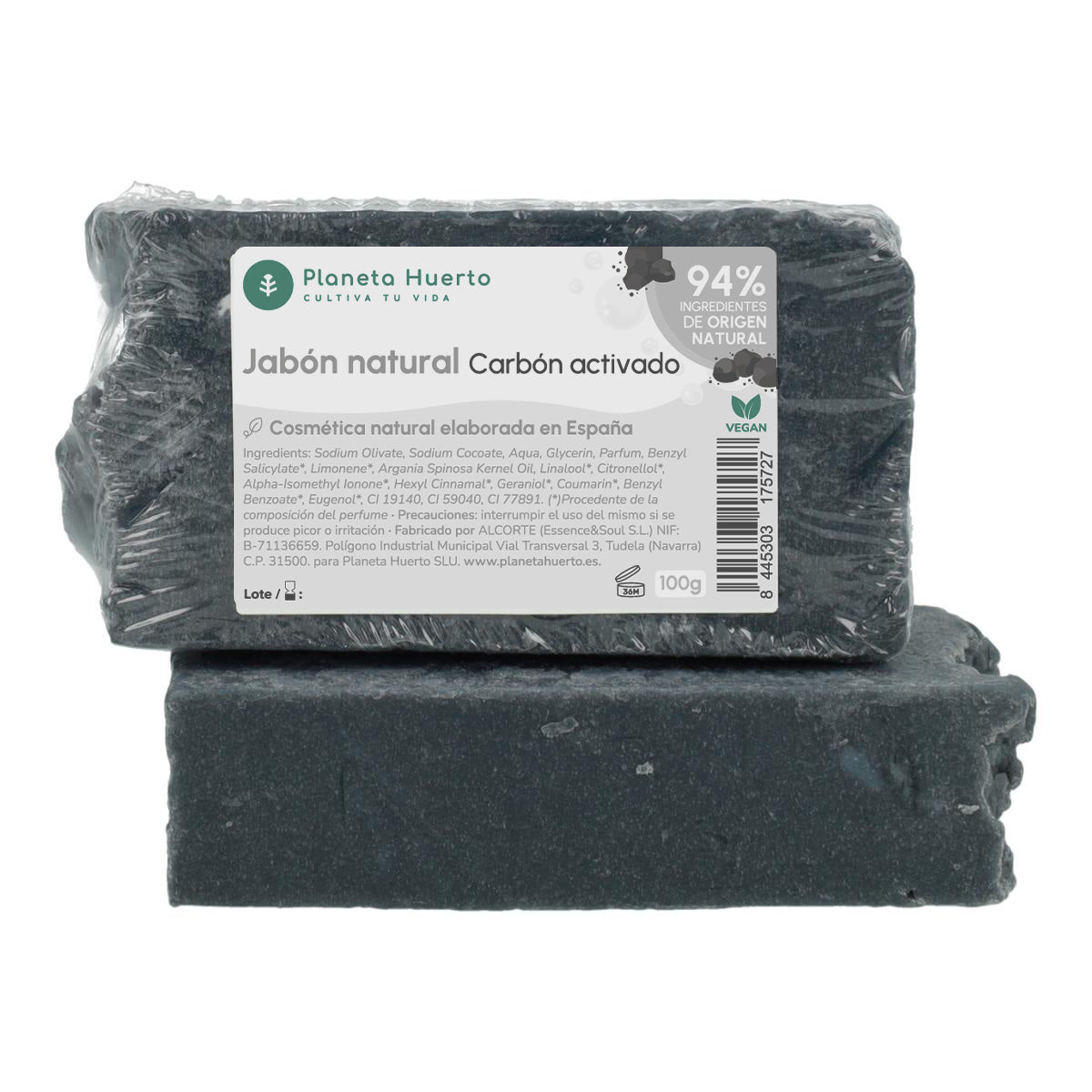 Sabonete natural à base de azeite e carvão ativado 100 g