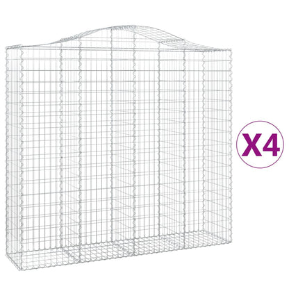 Cestas De Gaviones 4 Uds Forma De Arco Hierro 200x50x180/200 Cm_0