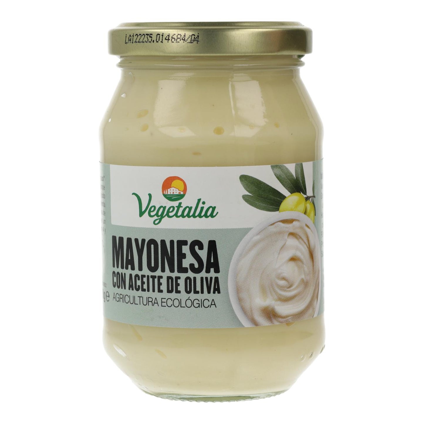 Maionese biológica Vegetalia com azeite em frasco de vidro de 230g