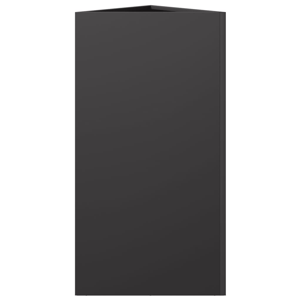 Jardinera Triangular Acero Negro 40x34,5x75 Cm_4