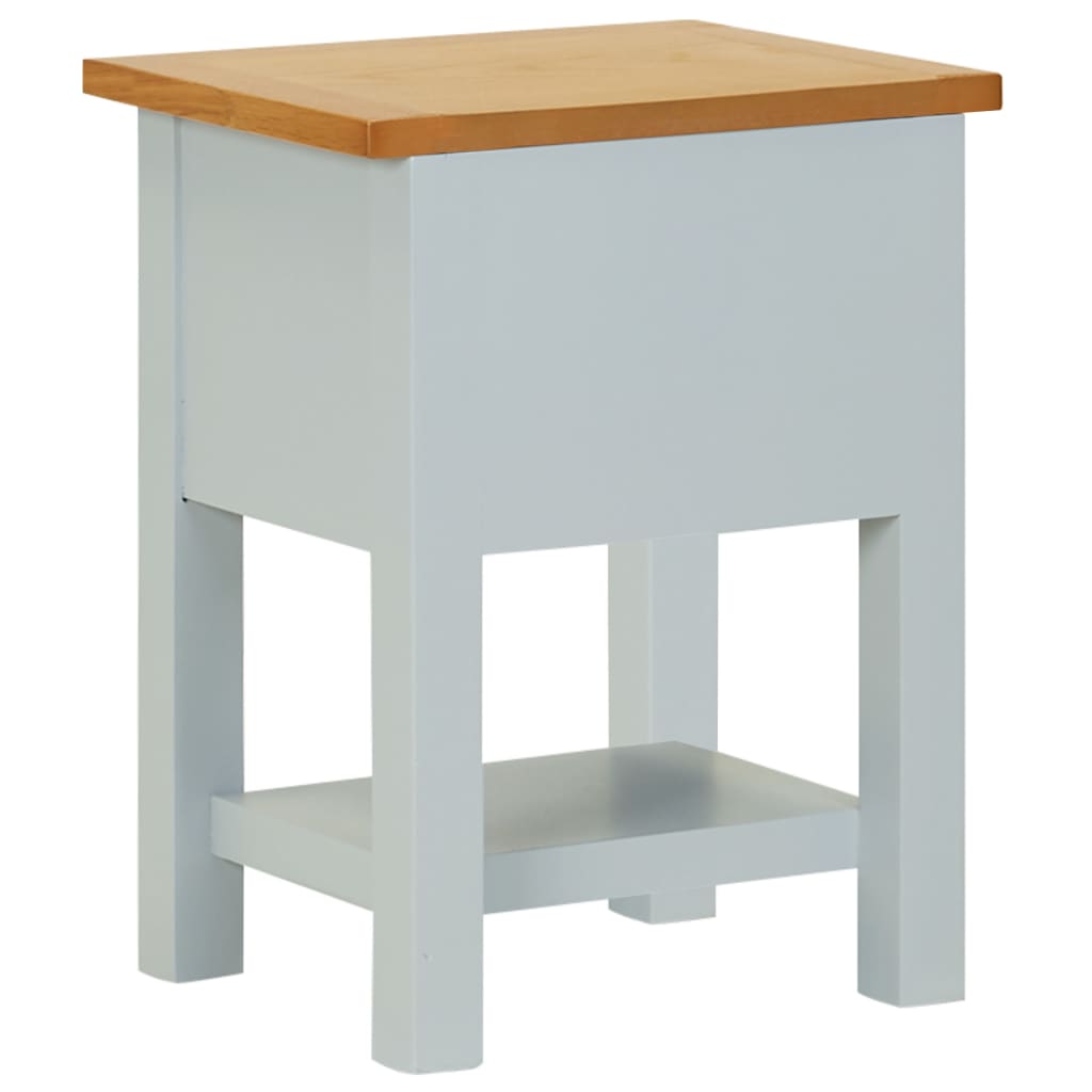 Mesita De Noche De Madera De Roble Maciza 36x30x47 Cm_3