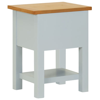 Mesita De Noche De Madera De Roble Maciza 36x30x47 Cm_3