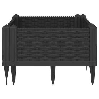 Jardinera Con Clavijas Pp Negro 42,5x42,5x28,5 Cm_3