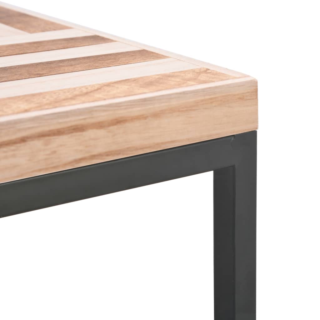 Mesa De Centro De Madera Maciza 50x50x33,5 Cm_2