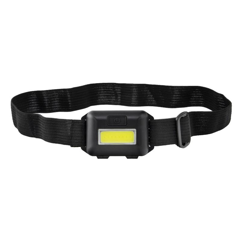 Linterna Led Frontal Cabeza Ajustable 120 Lumenes, 3 Modos, Cinta Ajustable, 3 Baterias Aaa Incluidas