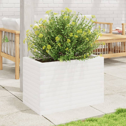 Jardinera De Madera Maciza De Pino Blanco 70x40x45,5 Cm_2