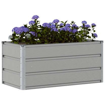 Jardinera Gris Claro 100 X 50 X 45 Cm Acero Galvanizado_2